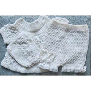 Vintage Baby Outfit with Bonnet